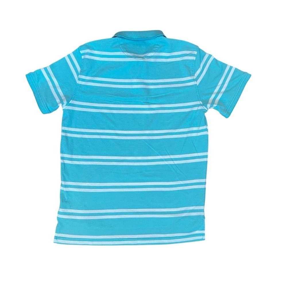 IZOD Men’s Medium Polo Shirt Blue White Stripes Soft Golf - Picture 8 of 8